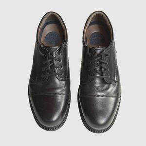 Dockers Oxford Dress Shoe Mens US 10 W EU 41.5 Black Leather Cap Toe Lace Up
